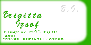 brigitta izsof business card